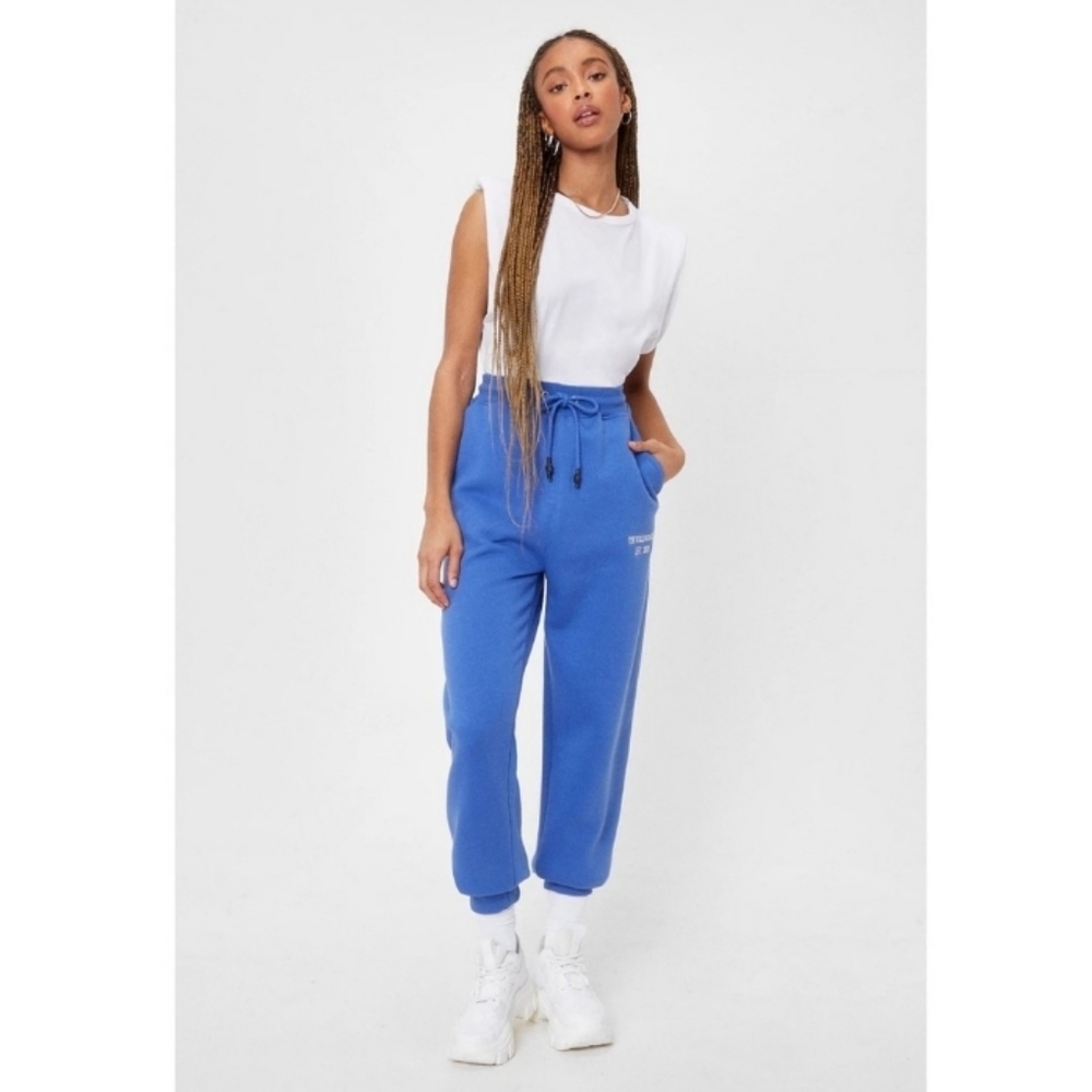 NWT Nasty Gal Jersey Shoulder Pad Tank Top